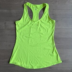 EUC Gianni Bini racerback workout top - size medium - neon yellow/green